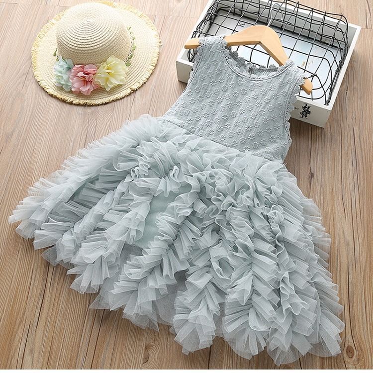 Children's Skirt Lace Long-sleeved Girls White Princess Irregular Dress-Dress-ridibi
