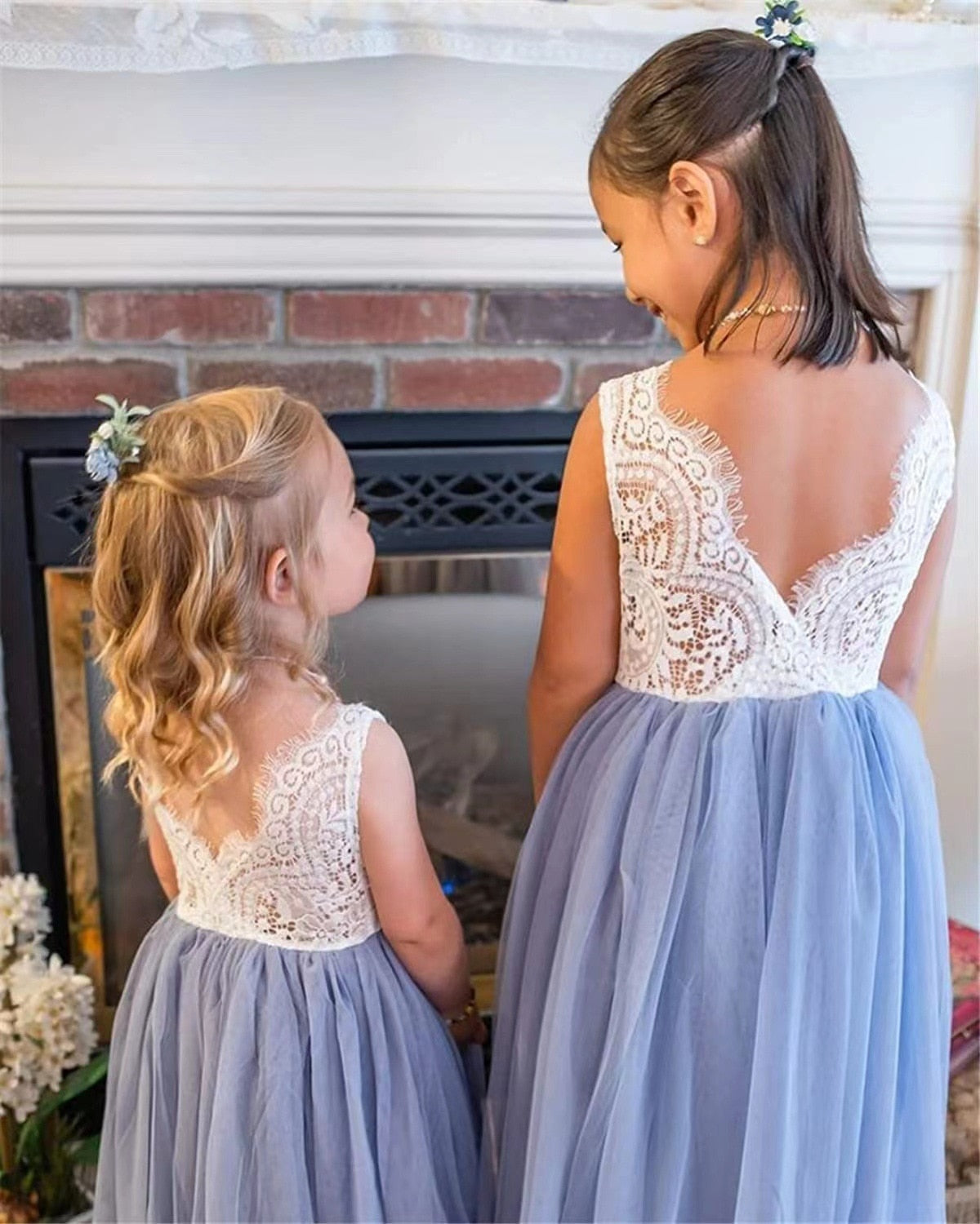 Flower Girl Dress Baby Kids Summer Princess Party Lace Wedding Birthday Dresses Children Clothing-Party Dress-ridibi