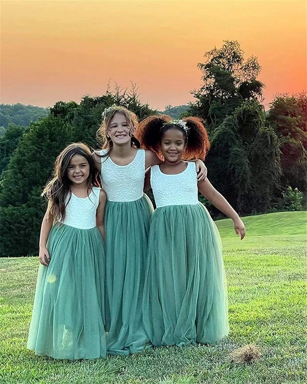 Flower Girl Dress Baby Kids Summer Princess Party Lace Wedding Birthday Dresses Children Clothing-Party Dress-ridibi