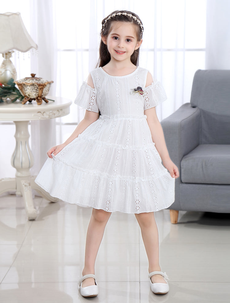 Cute Western Style Girls Summer Princess Dress Pure Cotton-Dress-ridibi