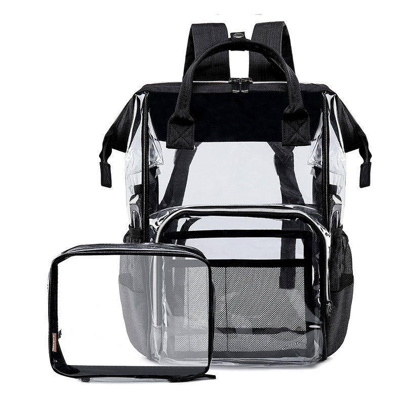 Transparent jelly backpack-Girls Backpack-ridibi