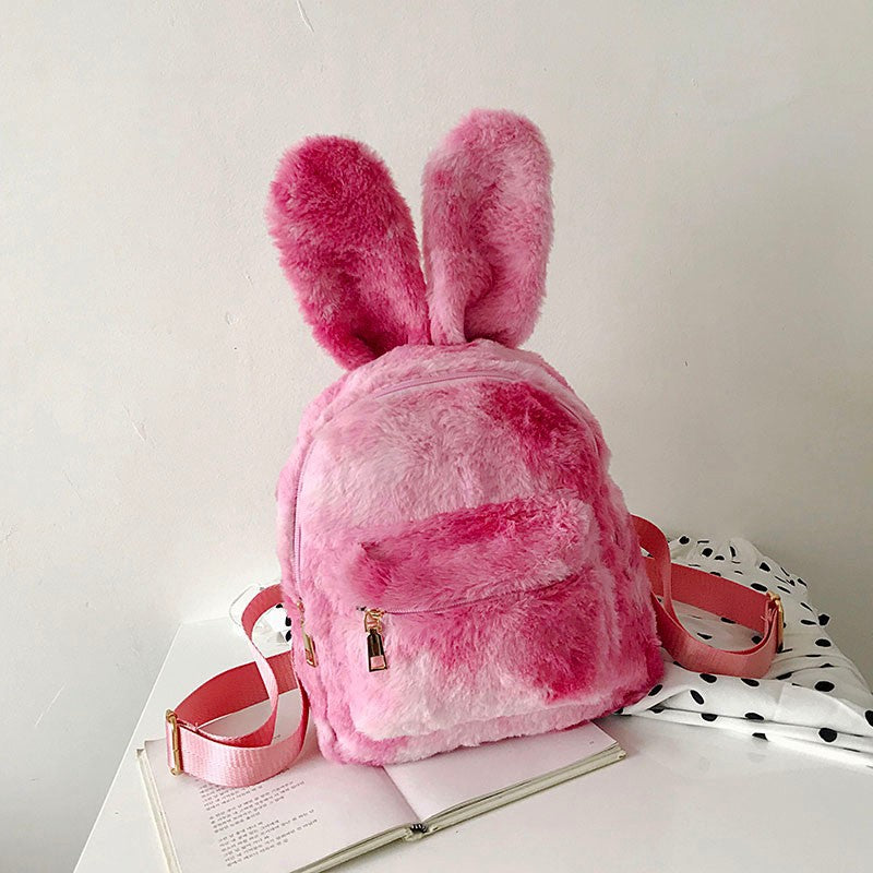 Plush Bunny Ears Backpack Girls Backpack-Girls Backpack-ridibi