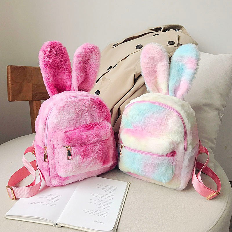 Plush Bunny Ears Backpack Girls Backpack-Girls Backpack-ridibi