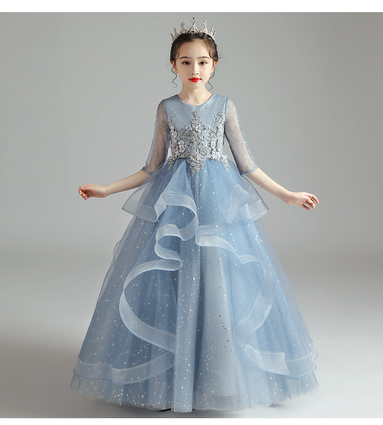 Children Dress Princess Dress Girl Girl Host Evening Dress-Dress-ridibi