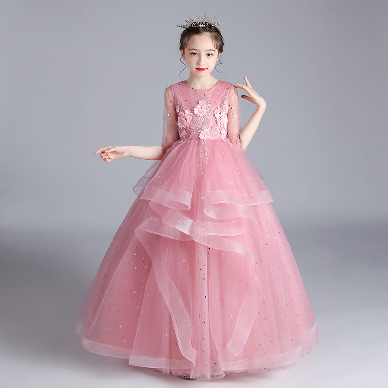 Children Dress Princess Dress Girl Girl Host Evening Dress-Dress-ridibi
