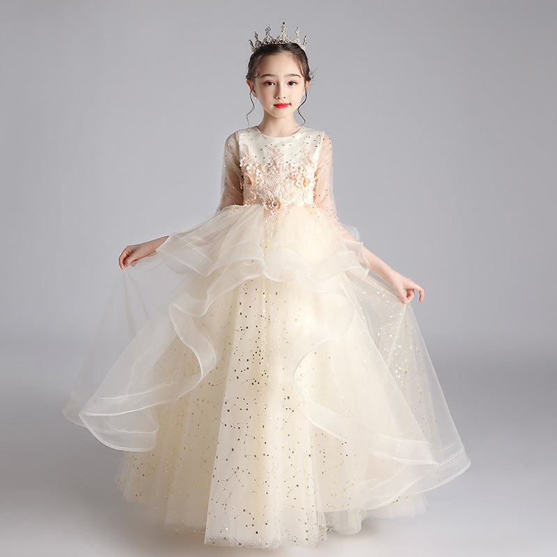 Children Dress Princess Dress Girl Girl Host Evening Dress-Dress-ridibi