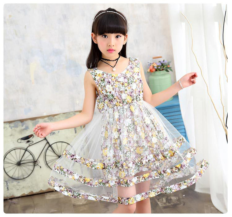 Summer Baby Girl Dance Floral Dress-Dress-ridibi