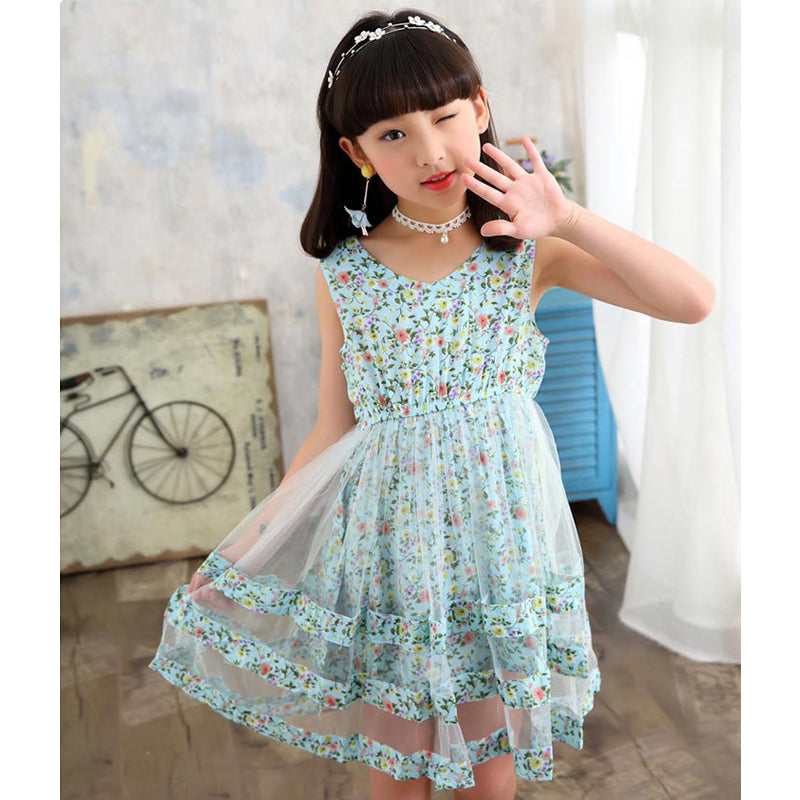 Summer Baby Girl Dance Floral Dress-Dress-ridibi