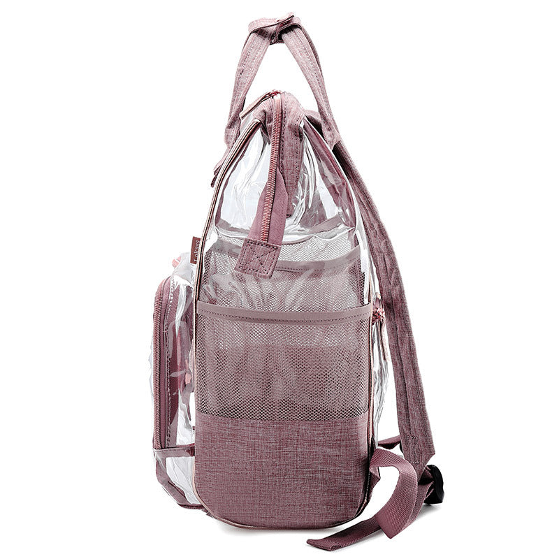 Transparent jelly backpack-Girls Backpack-ridibi