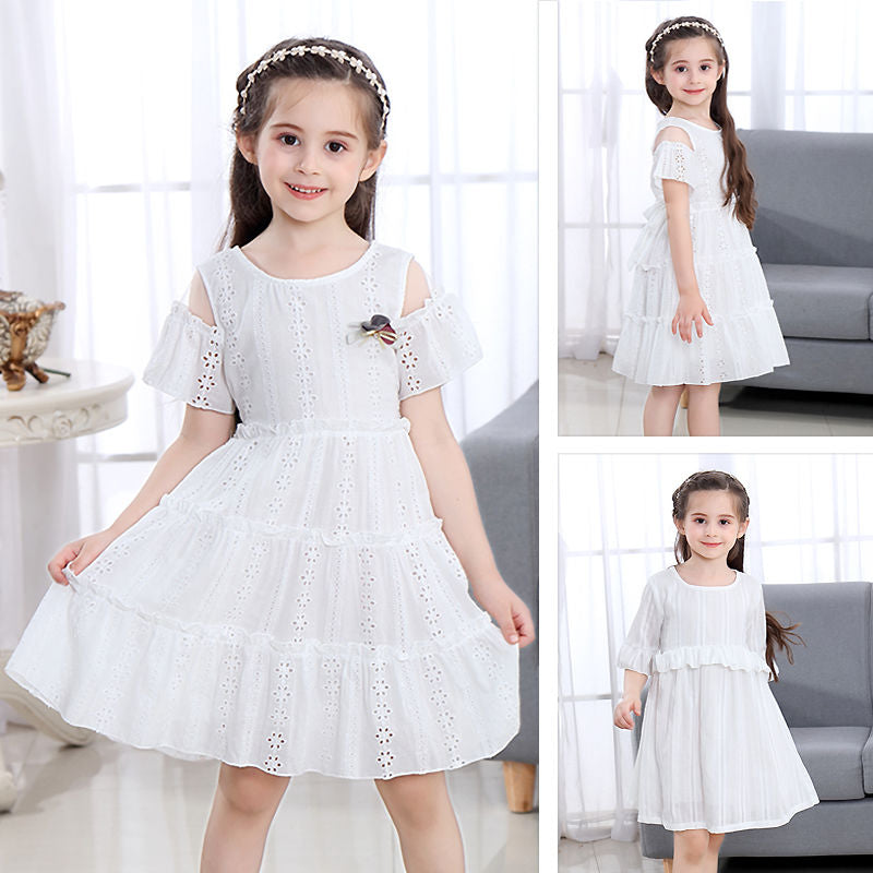 Cute Western Style Girls Summer Princess Dress Pure Cotton-Dress-ridibi