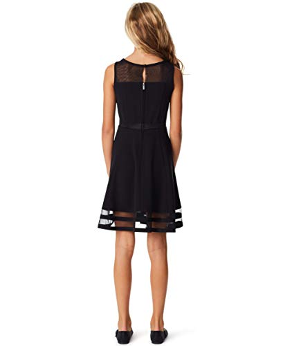 Calvin Klein Girls' Sleeveless Party Dress, Fit and Flare Silhouette, Round Neckline & Back Zip Closure-Back to results-ridibi