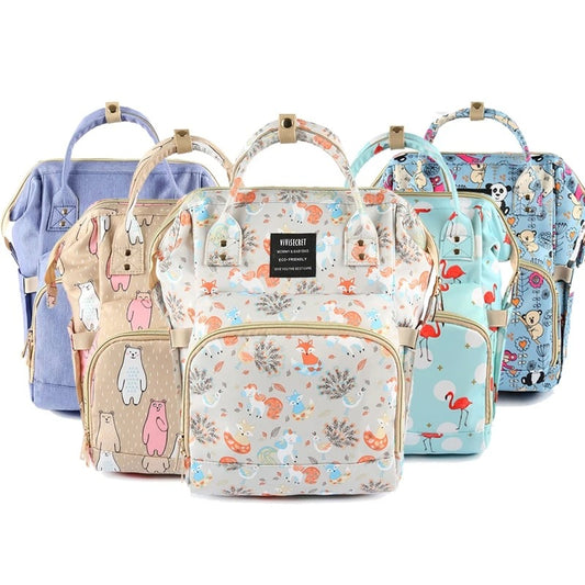 Diaper Bag Backpack For Moms Waterproof-Diaper Backpack-ridibi