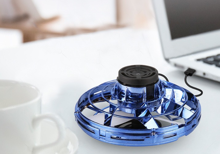 Flynova Mini Drone LED UFO Type Flying Helicopter Spinner Fingertip Upgrade Flight Gyro Drone Toy Kids Gift-Toy-ridibi