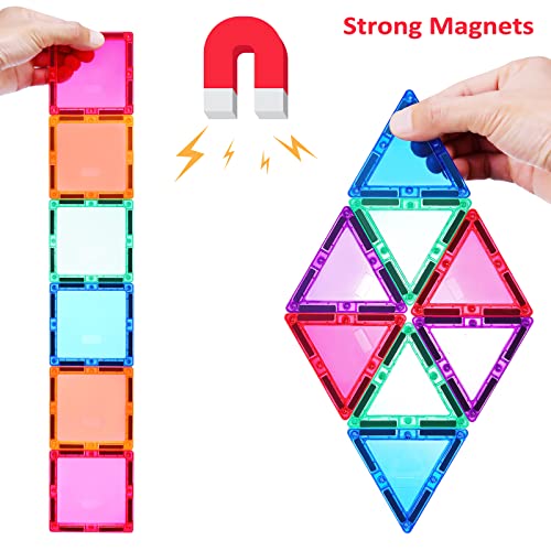 PLUMIA Magnetic Tiles for Kids 3D Magnet Building Tiles Set STEM Learning Toys Magnetic Toys Gift for 3+ Year Old Boys and Girls-Back to results-ridibi