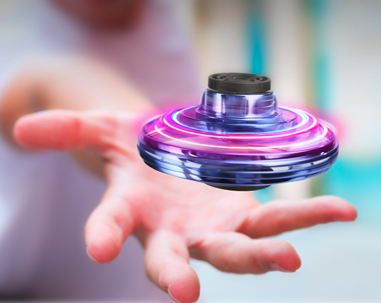 Flynova Mini Drone LED UFO Type Flying Helicopter Spinner Fingertip Upgrade Flight Gyro Drone Toy Kids Gift-Toy-ridibi