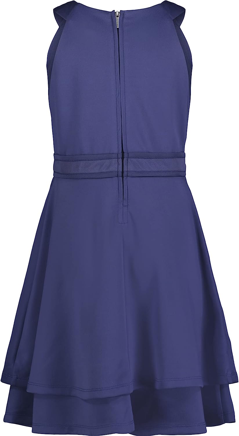 Calvin Klein Girls' Sleeveless Party Dress, Fit and Flare Silhouette, Round Neckline & Back Zip Closure-Back to results-ridibi
