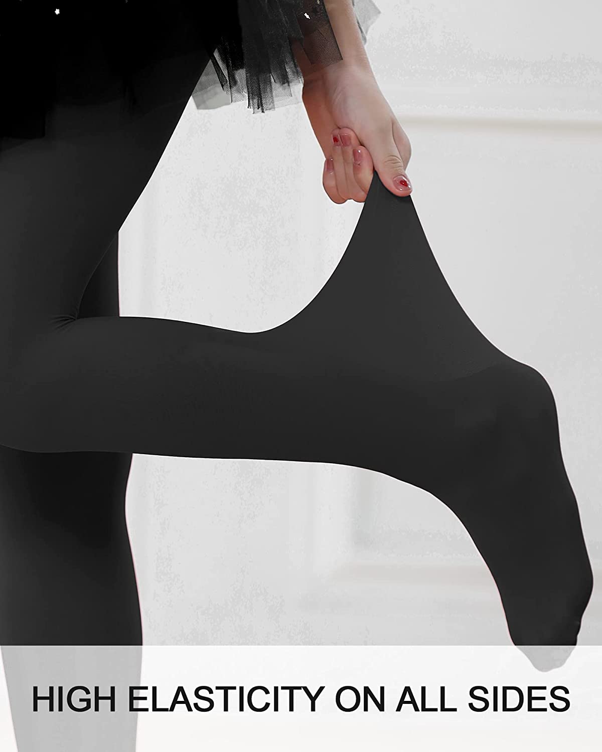 Girls Ballet Dance Students School Footed Tight (Toddler/Little Kid/Big Kid)-Tights-ridibi