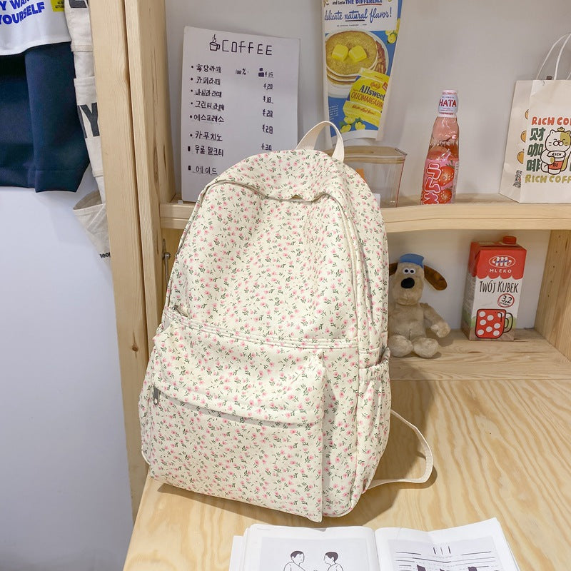 Floral Backpack for Girls-Girls Backpack-ridibi