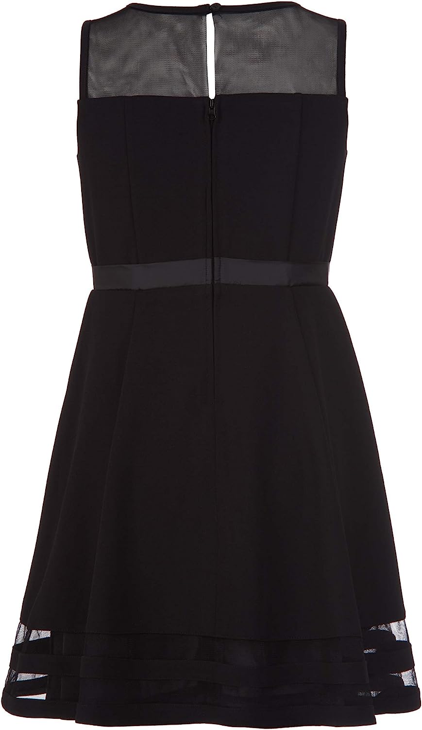 Calvin Klein Girls' Sleeveless Party Dress, Fit and Flare Silhouette, Round Neckline & Back Zip Closure-Back to results-ridibi