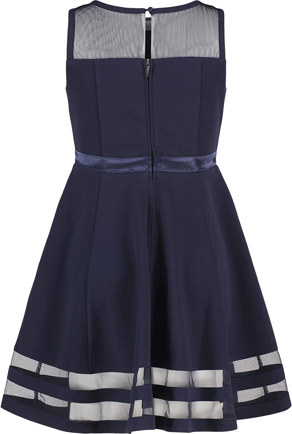 Calvin Klein Girls' Sleeveless Party Dress, Fit and Flare Silhouette, Round Neckline & Back Zip Closure-Back to results-ridibi