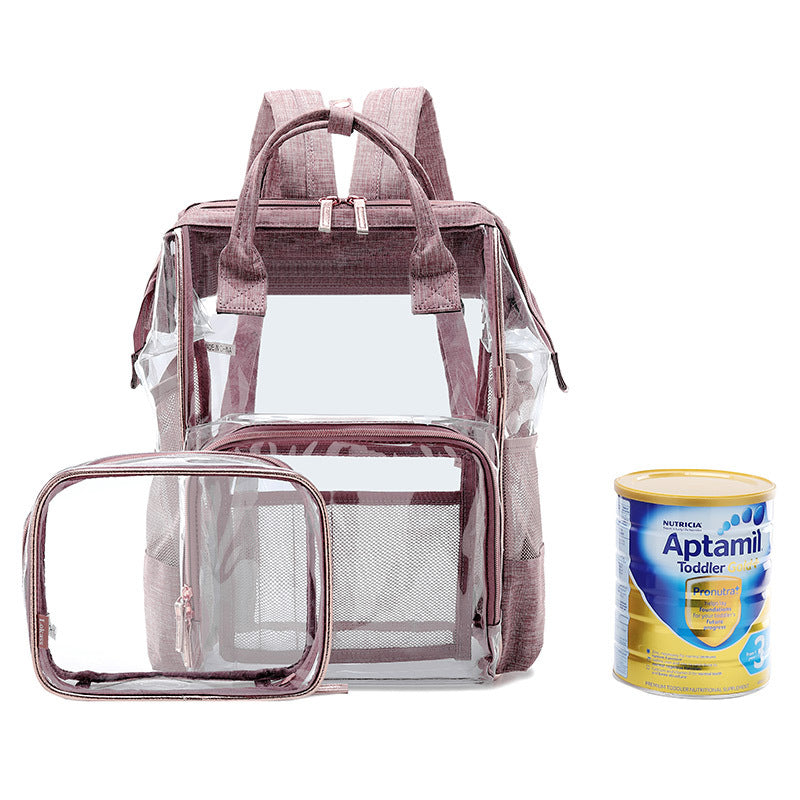 Transparent jelly backpack-Girls Backpack-ridibi