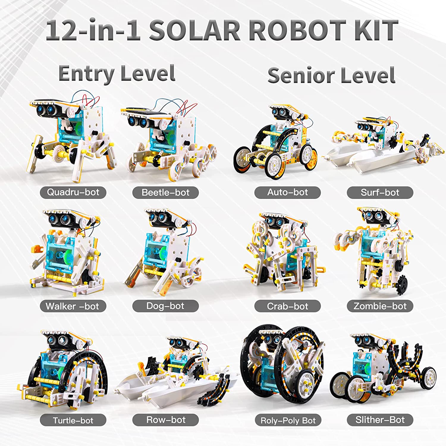 12-in-1 STEM Solar Robot Kit Toys Gifts for Kids 8 9 10 11 12 13 Years Old, Educational Building Science Experiment Set Birthday for Kids Boys Girls-Back to results-ridibi