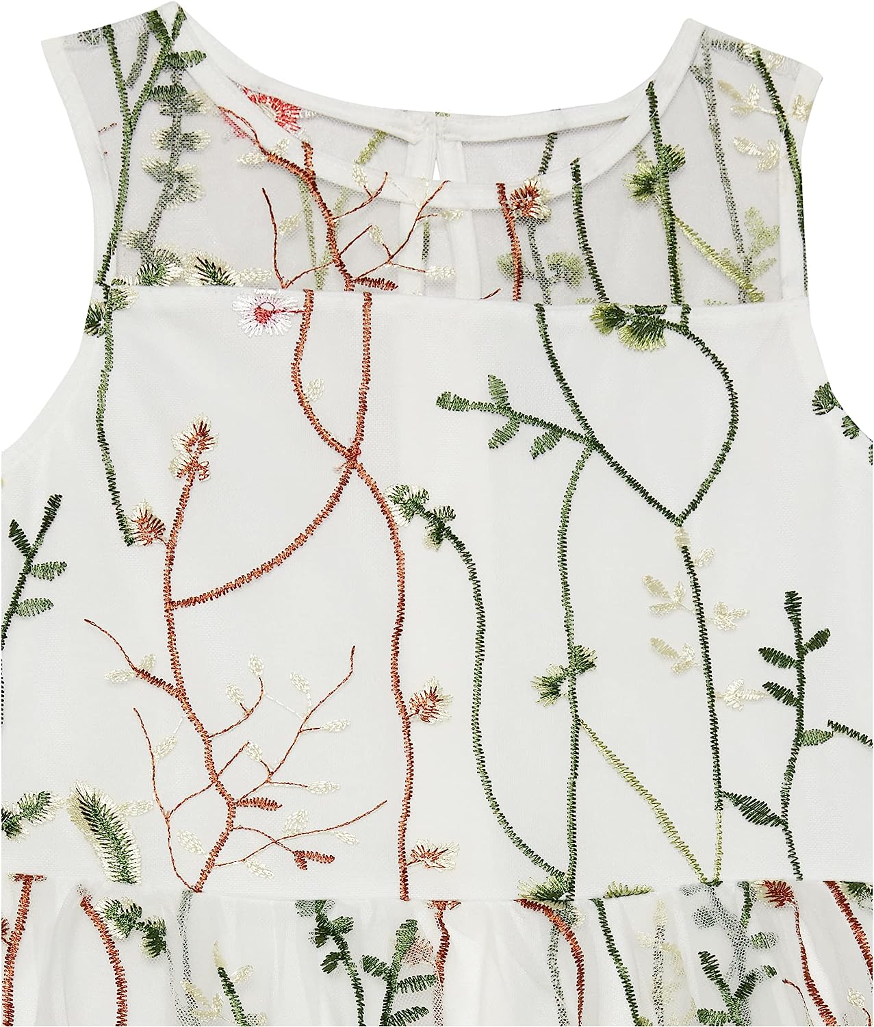 Calvin Klein Girls' Sleeveless Party Dress, Fit and Flare Silhouette, Round Neckline & Back Zip Closure-Back to results-ridibi