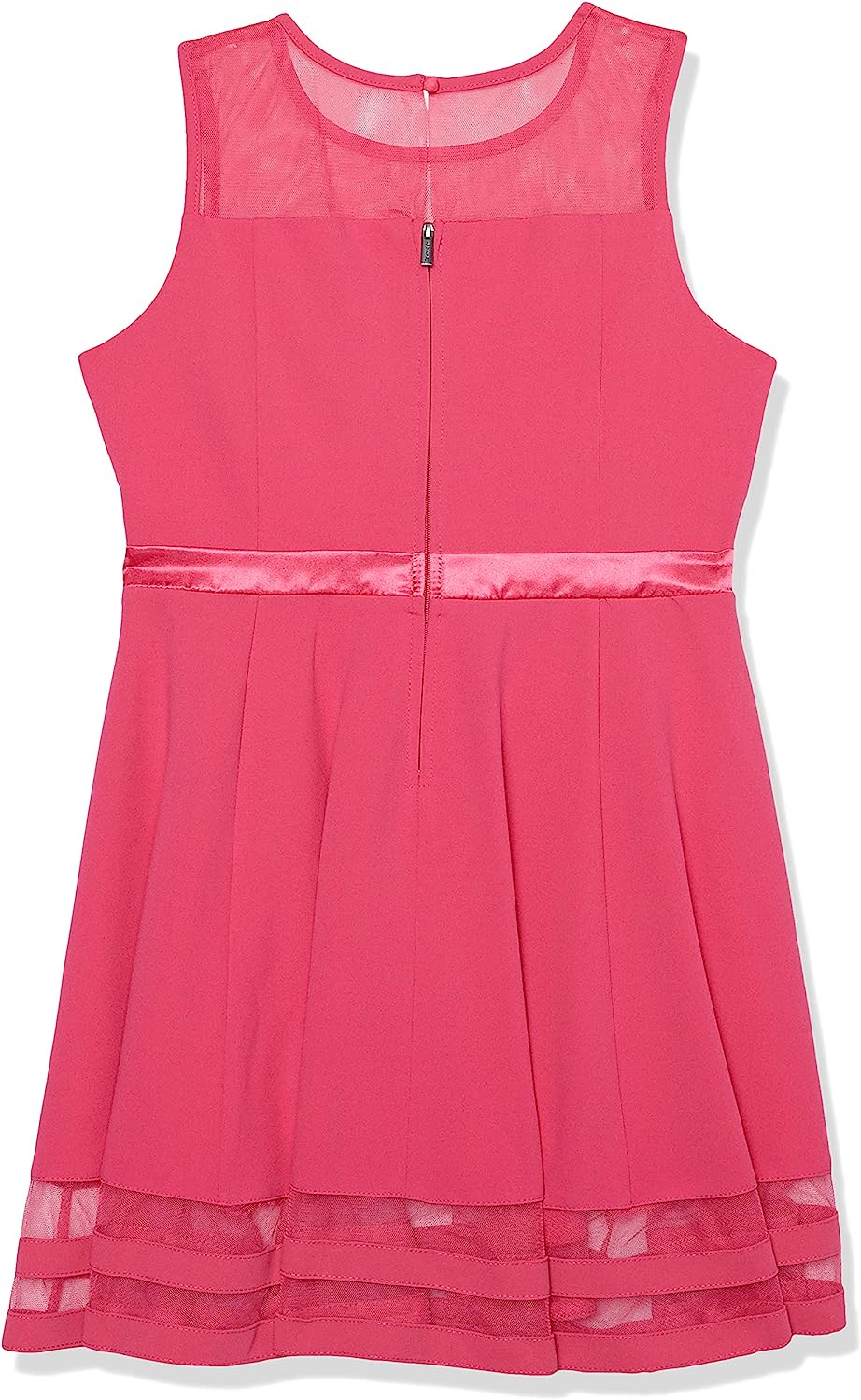 Calvin Klein Girls' Sleeveless Party Dress, Fit and Flare Silhouette, Round Neckline & Back Zip Closure-Back to results-ridibi