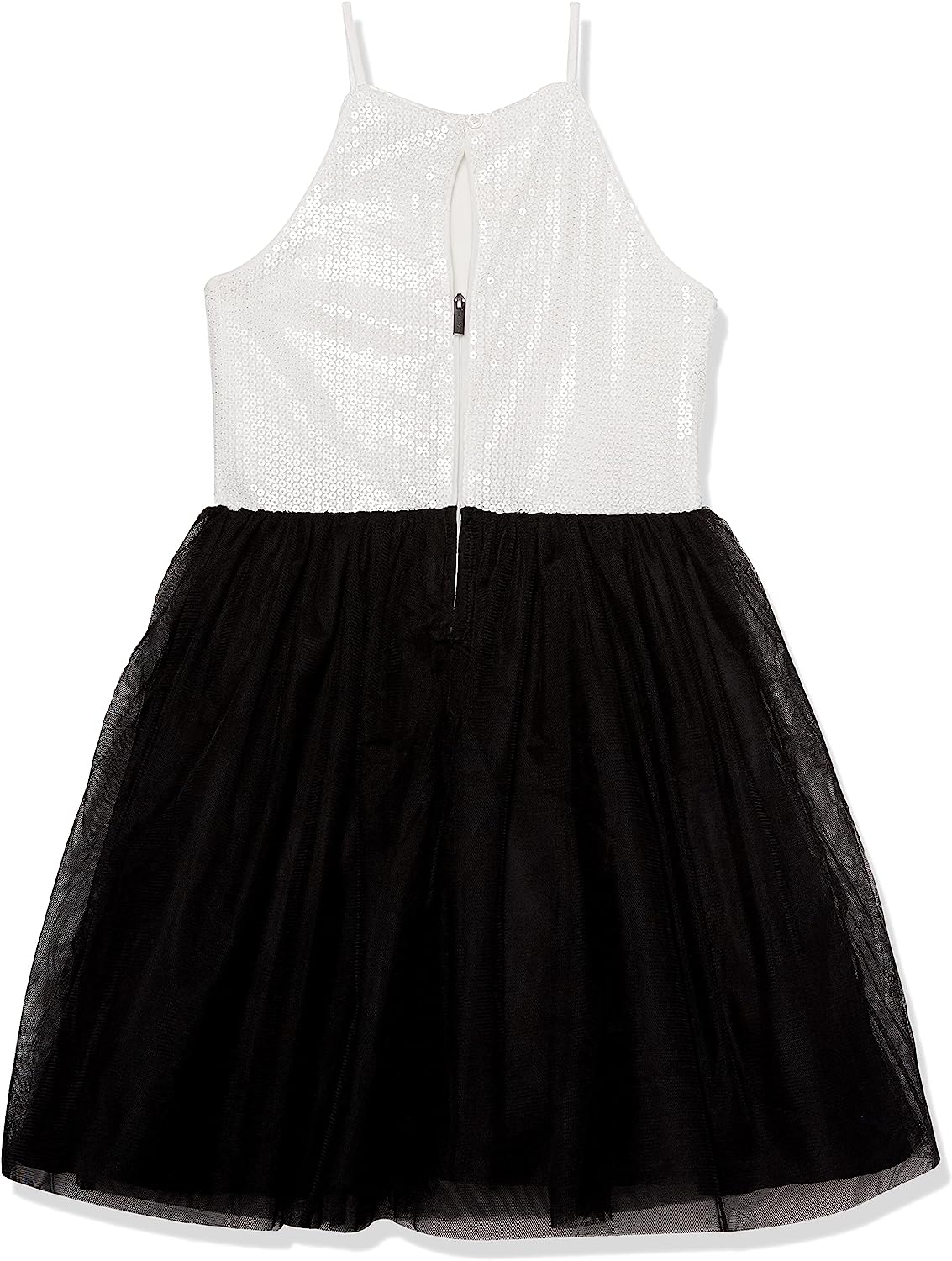 Calvin Klein Girls' Sleeveless Party Dress, Fit and Flare Silhouette, Round Neckline & Back Zip Closure-Back to results-ridibi