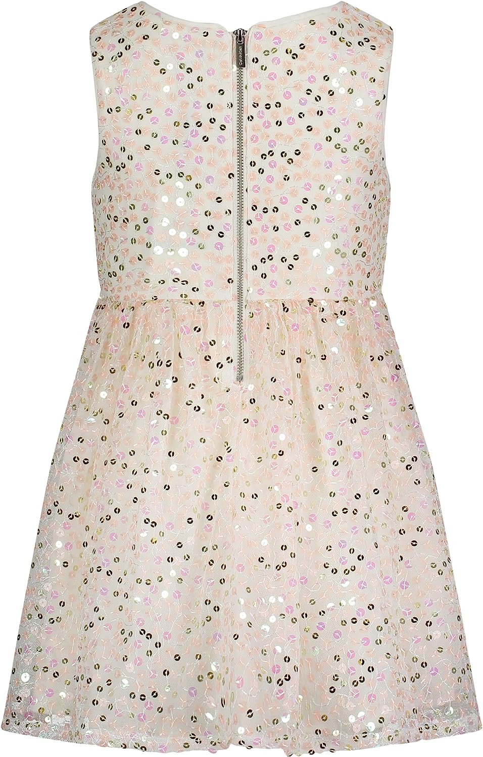 Calvin Klein Girls' Sleeveless Party Dress, Fit and Flare Silhouette, Round Neckline & Back Zip Closure-Back to results-ridibi