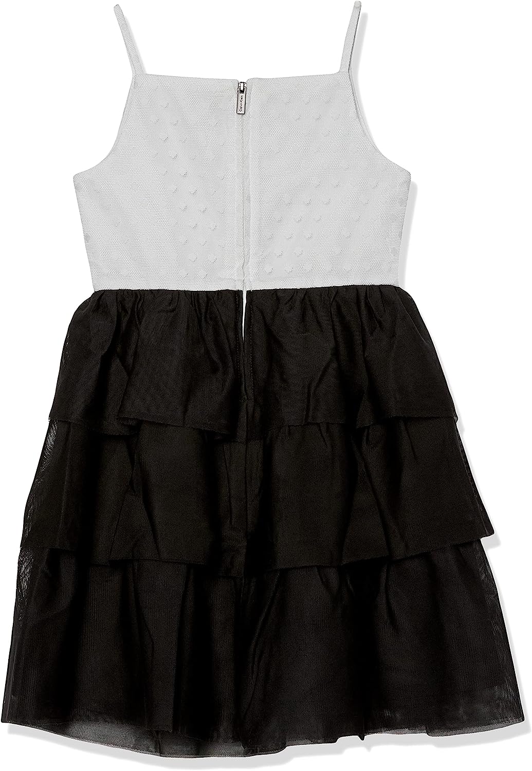Calvin Klein Girls' Sleeveless Party Dress, Fit and Flare Silhouette, Round Neckline & Back Zip Closure-Back to results-ridibi