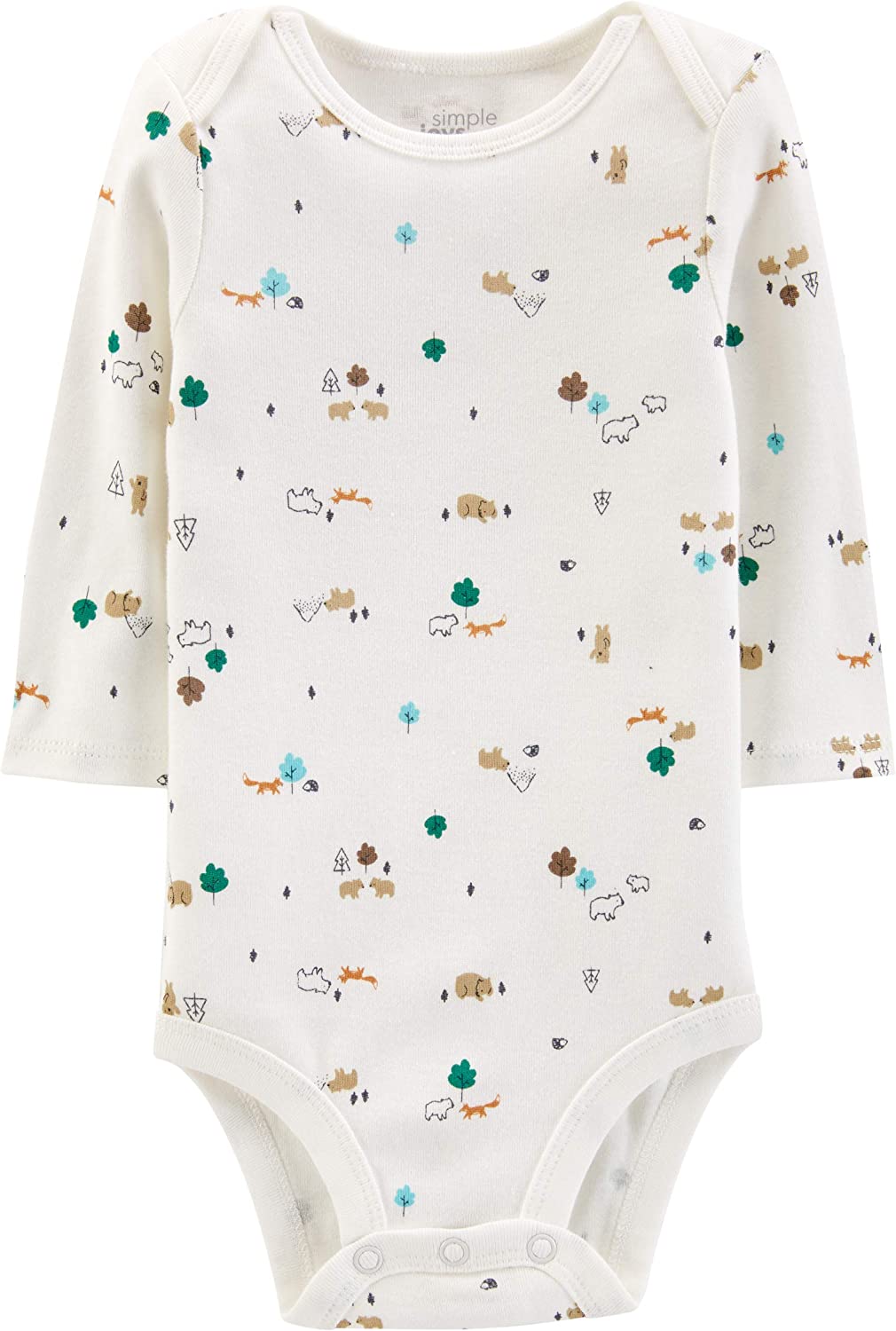 Carter's Baby Boys' Long-Sleeve Bodysuit, Pack of 5-Bodysuits-ridibi