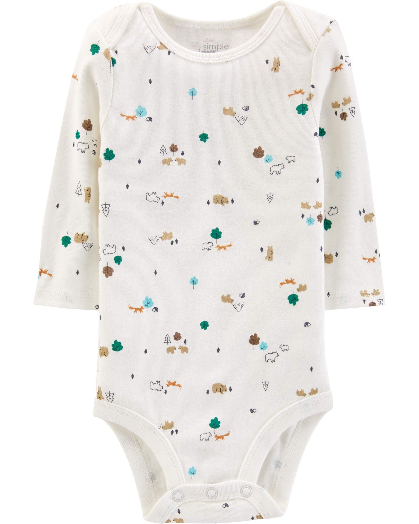 Carter's Baby Boys' Long-Sleeve Bodysuit, Pack of 5-Bodysuits-ridibi