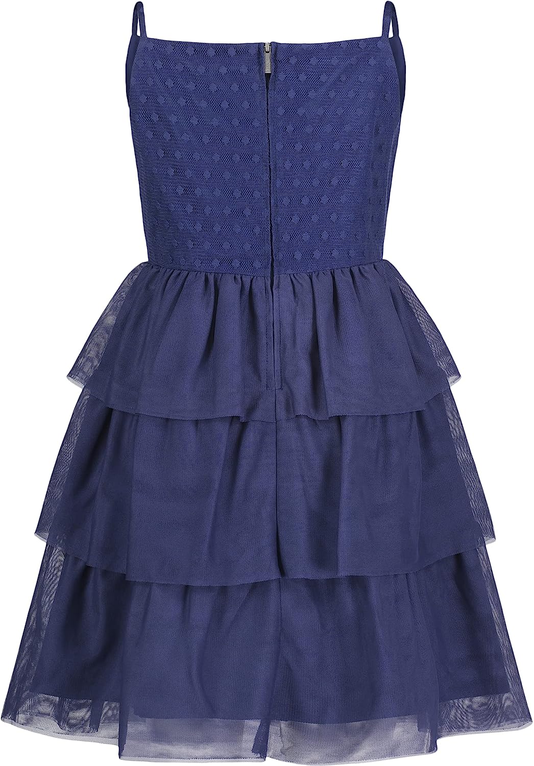 Calvin Klein Girls' Sleeveless Party Dress, Fit and Flare Silhouette, Round Neckline & Back Zip Closure-Back to results-ridibi