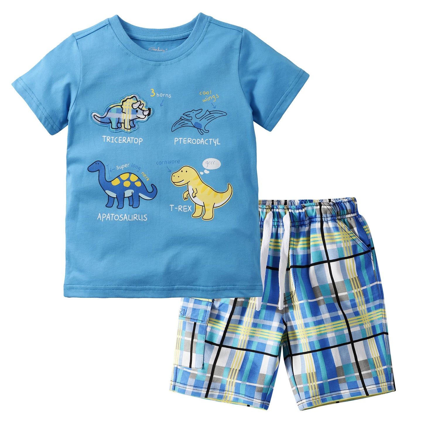 Toddler Boy Clothes Boys Summer Outfits Cotton Short Sleeve T-Shirt & Shorts Set 2-7Yrs-Back to results-ridibi