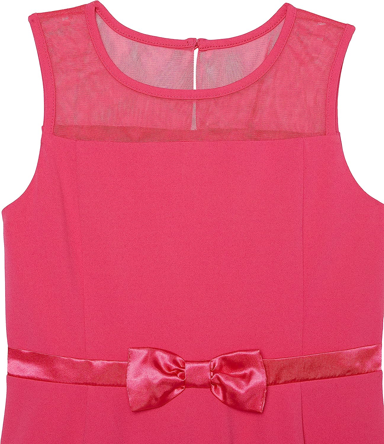 Calvin Klein Girls' Sleeveless Party Dress, Fit and Flare Silhouette, Round Neckline & Back Zip Closure-Back to results-ridibi