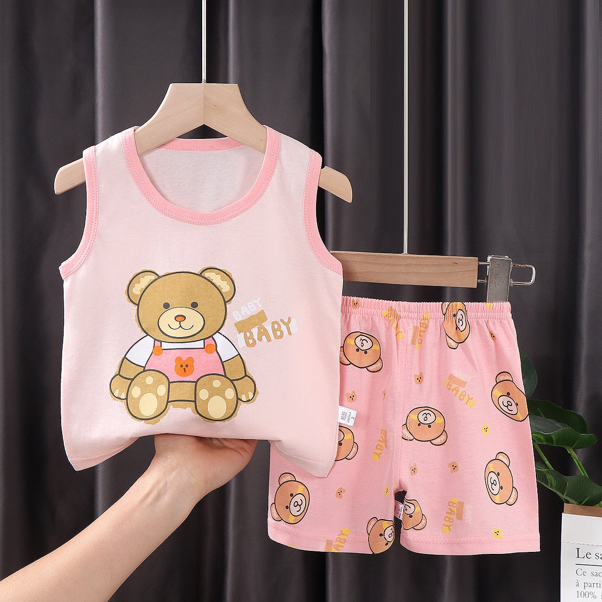 Toddler and Big Boys Summer Sleeveless Suit set-Sleeveless and shorts-ridibi
