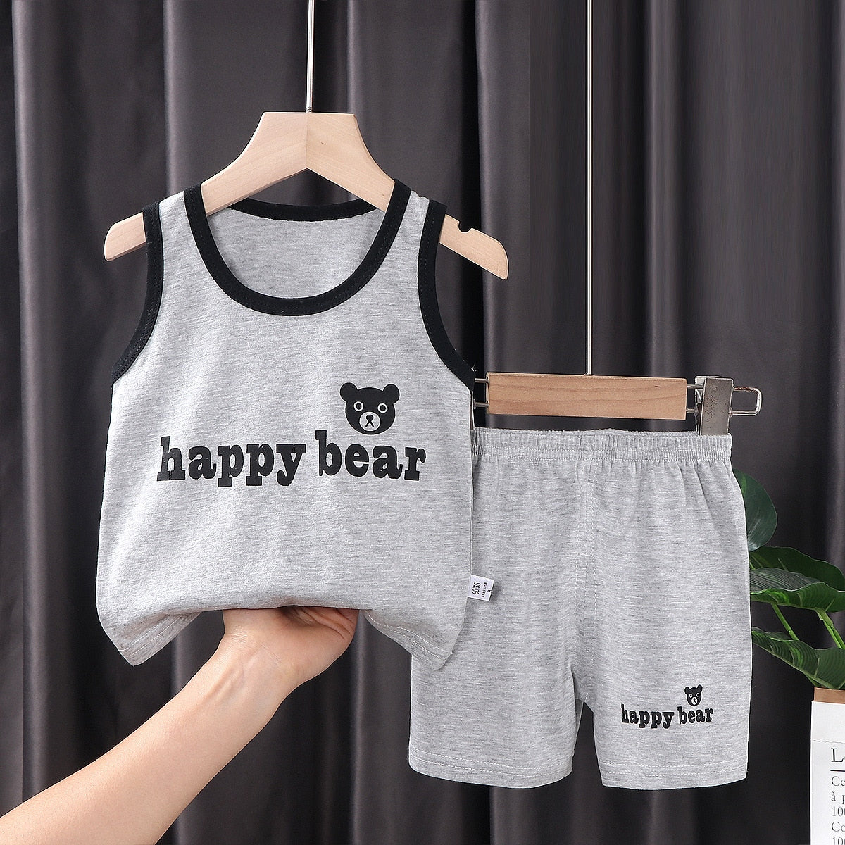 Toddler and Big Boys Summer Sleeveless Suit set-Sleeveless and shorts-ridibi