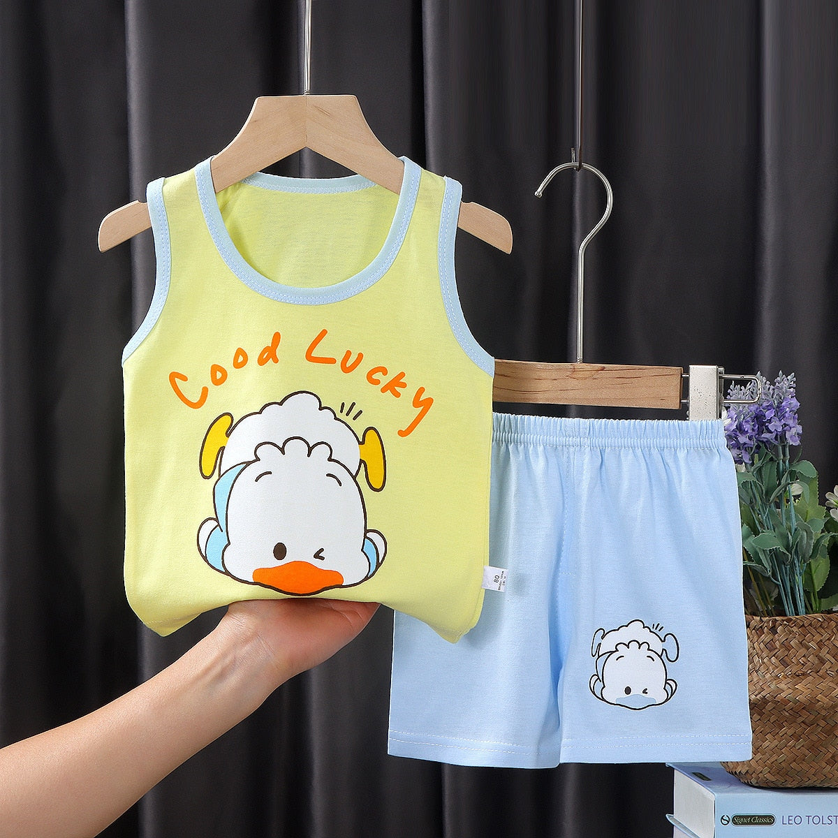 Toddler and Big Boys Summer Sleeveless Suit set-Sleeveless and shorts-ridibi