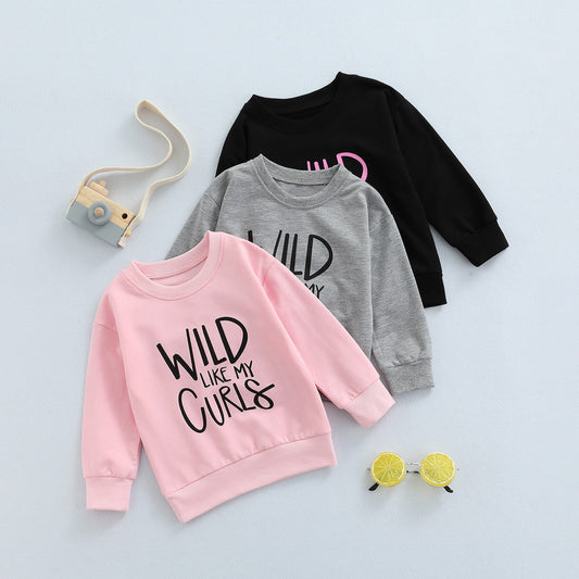 Baby Sweatshirt Tops with Letter Print-Pullover-ridibi
