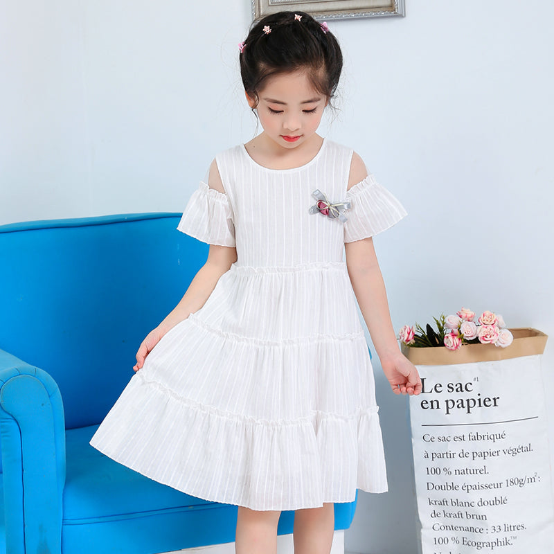 Cute Western Style Girls Summer Princess Dress Pure Cotton-Dress-ridibi