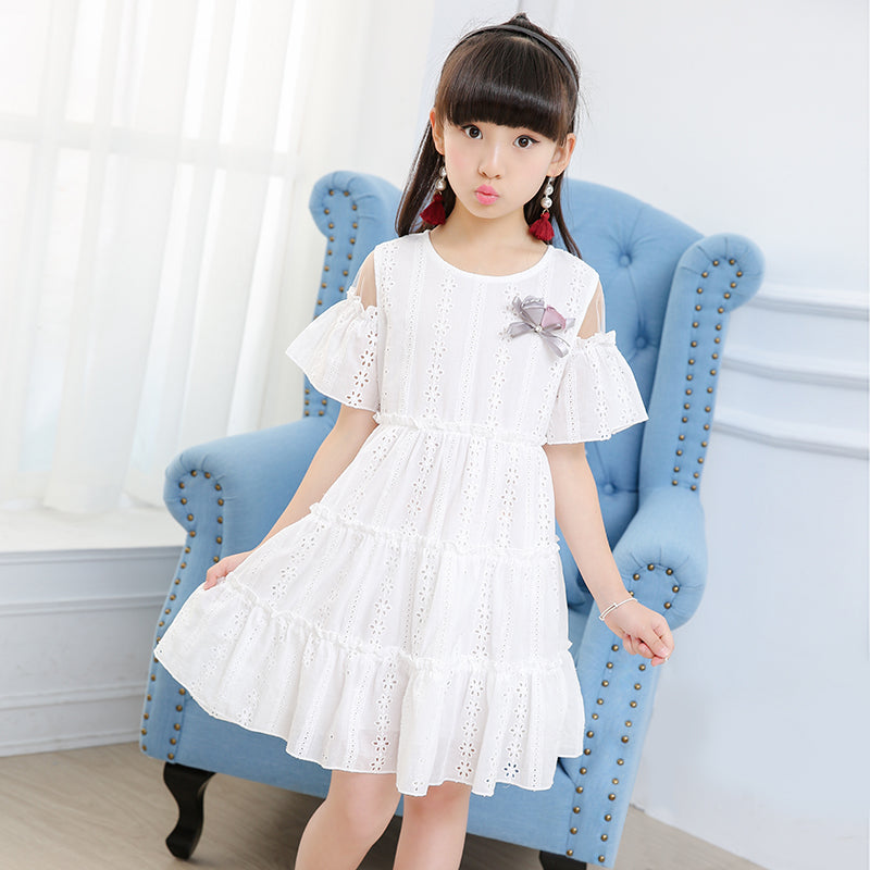 Cute Western Style Girls Summer Princess Dress Pure Cotton-Dress-ridibi