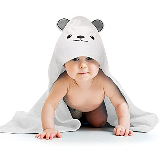 Baby hooded bath towel bear head - 100% natural bamboo - eco friendly-Towel-ridibi