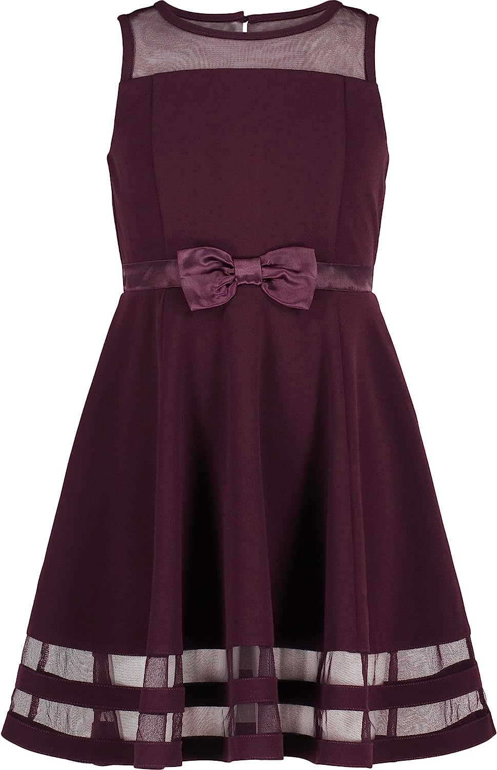 Calvin Klein Girls' Sleeveless Party Dress, Fit and Flare Silhouette, Round Neckline & Back Zip Closure-Back to results-ridibi