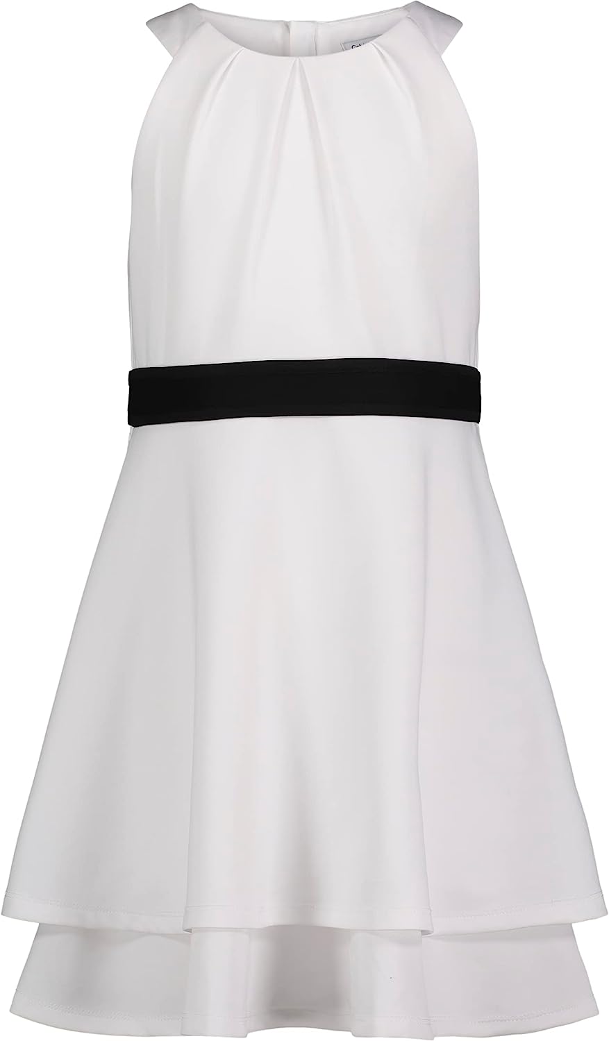 Calvin Klein Girls' Sleeveless Party Dress, Fit and Flare Silhouette, Round Neckline & Back Zip Closure-Back to results-ridibi