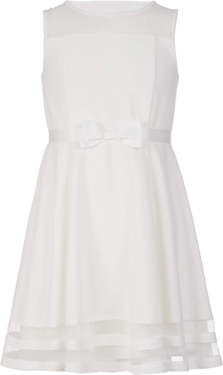 Calvin Klein Girls' Sleeveless Party Dress, Fit and Flare Silhouette, Round Neckline & Back Zip Closure-Back to results-ridibi