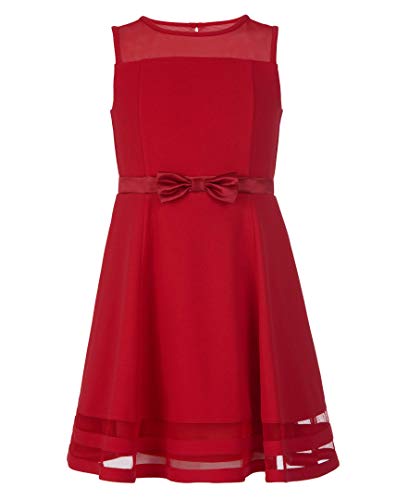 Calvin Klein Girls' Sleeveless Party Dress, Fit and Flare Silhouette, Round Neckline & Back Zip Closure-Back to results-ridibi
