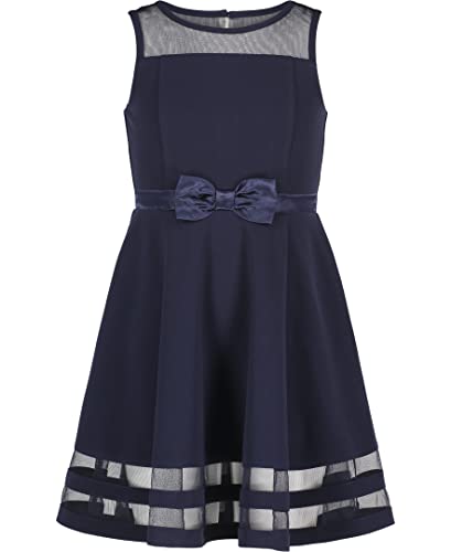 Calvin Klein Girls' Sleeveless Party Dress, Fit and Flare Silhouette, Round Neckline & Back Zip Closure-Back to results-ridibi