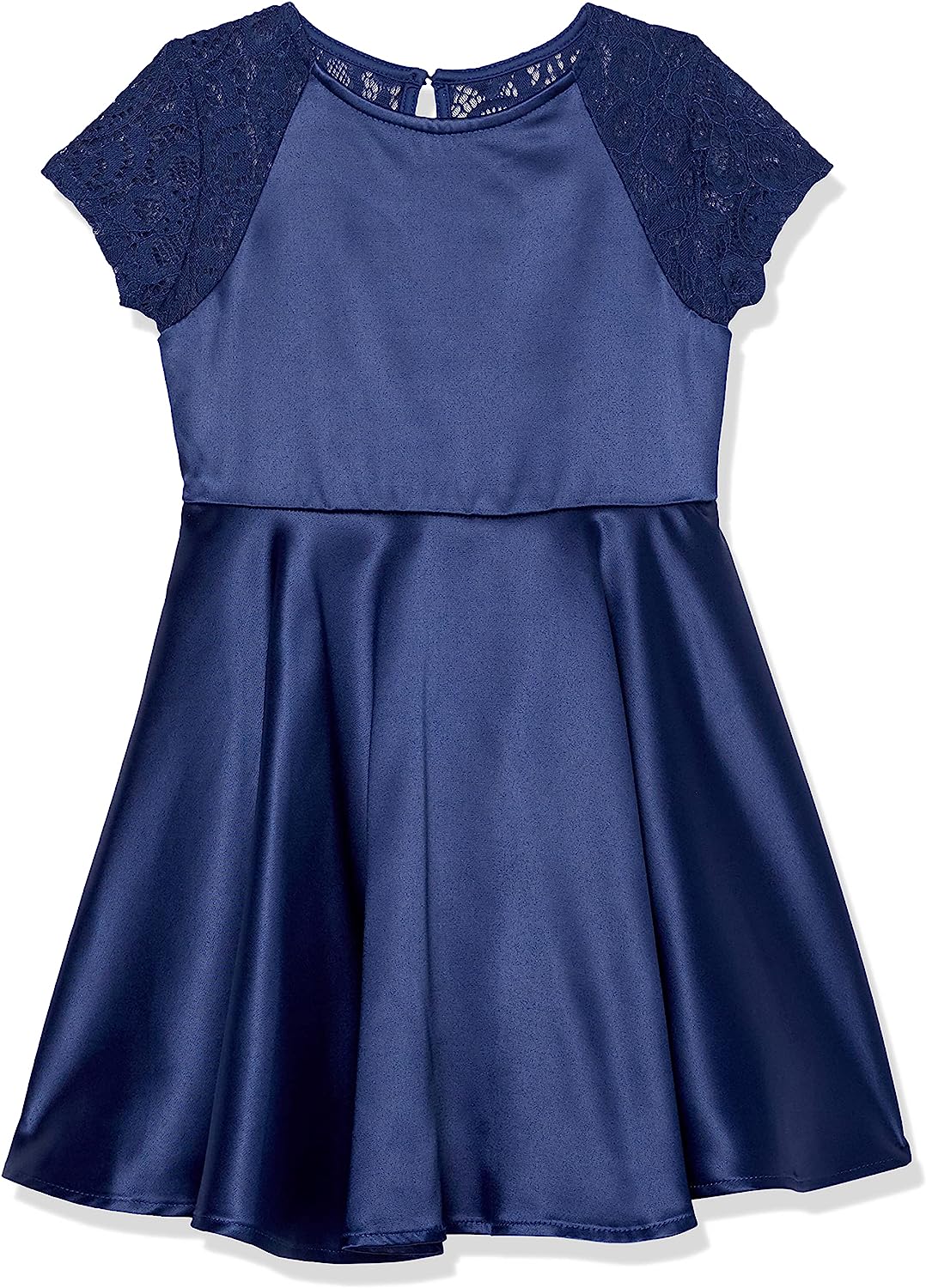Calvin Klein Girls' Sleeveless Party Dress, Fit and Flare Silhouette, Round Neckline & Back Zip Closure-Back to results-ridibi