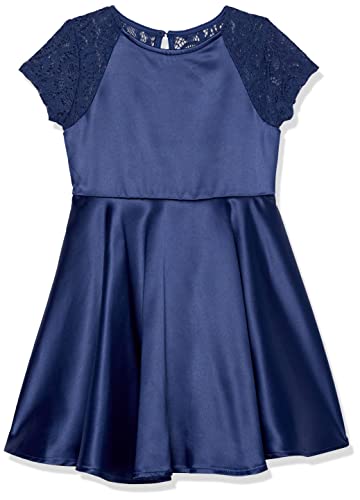 Calvin Klein Girls' Sleeveless Party Dress, Fit and Flare Silhouette, Round Neckline & Back Zip Closure-Back to results-ridibi